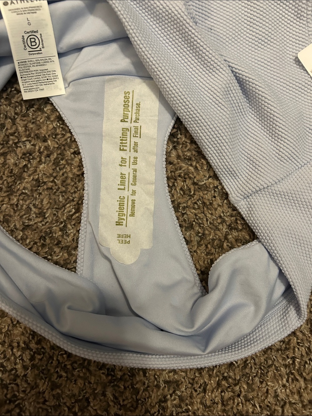 Athleta Light blue Textured Two-Piece Swim Set - Picture 3 of 6